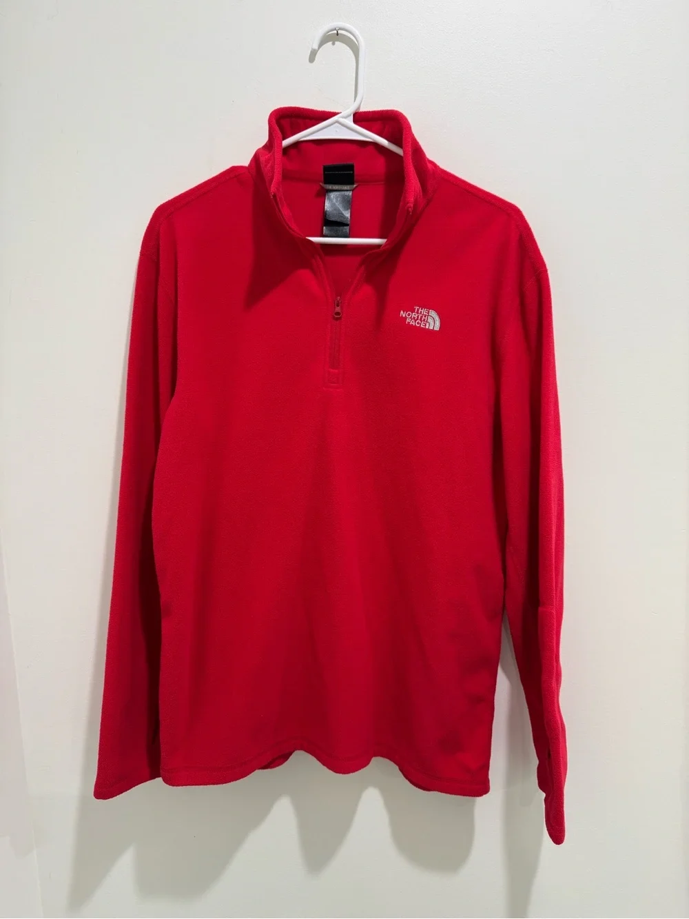 The North Face TKA 100 Glacier 1/4 Zip Fleece Pullover Red Men’s Medium